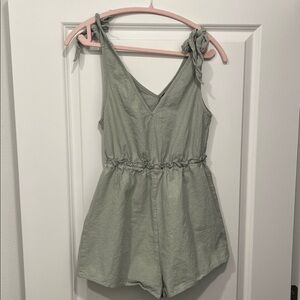 Sage Green Sleeveless Romper